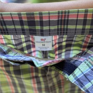 Vineyard Vines Men's Multicolor Plaid Swim Trunks
